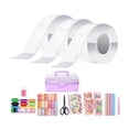 thumbnail image 2 of Ruban Adhésif Double Face Imperméable Rubans Transparents 5cm avec Boîte de Rangement 3 Pcs Transparent, 2 of 9