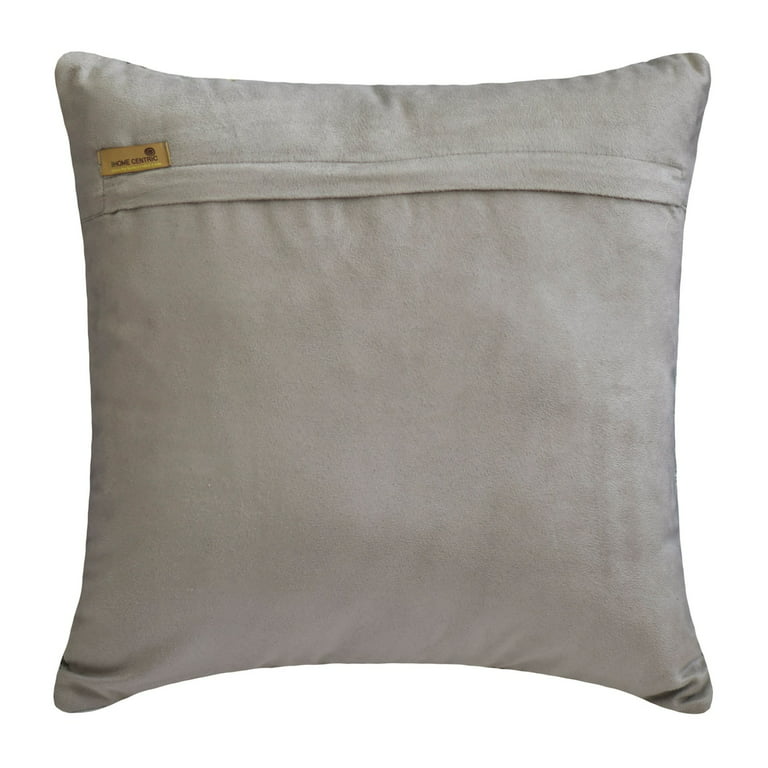 The HomeCentric Euro Sham Pillow Decorative Peach & Grey Euro