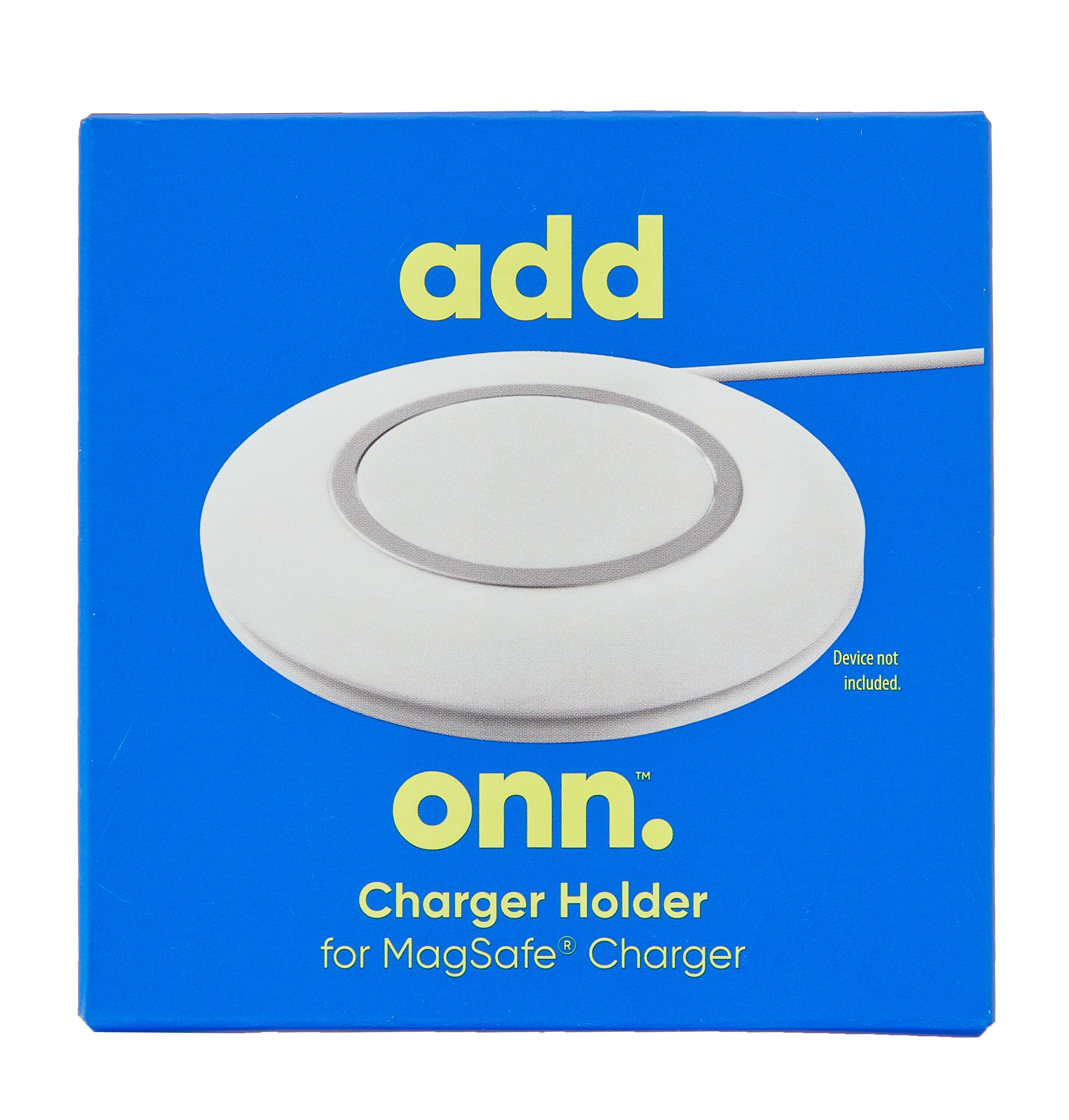 onn. Silicone MagSafe Charger Holder, White, Compatible with iPhone 12, iPhone 13 Models