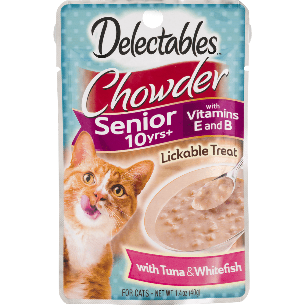 Delectables Lickable Cat Treats Chowder Senior 10 yrs+ Tuna