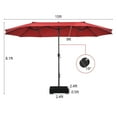thumbnail image 3 of Costway 97.20" Wine Market Patio Umbrella, Fade-Resistant, 3 of 9