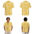 thumbnail image 2 of Xixirimido Yellow Zebra Stripe Matching Couple Outfits His and Hers Set Men's Button Down Shirt & Women's Sleeveless Midi Dress Summer Casual Beach Vacation Clothes, 5XL, 2 of 7