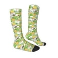thumbnail image 3 of Fotbe Gnome and Pineapple print Women's Men's Novelty Crew Socks Cotton Socks Knee High Socks for Walking,Running,Nurses,Pregnancy, 3 of 9