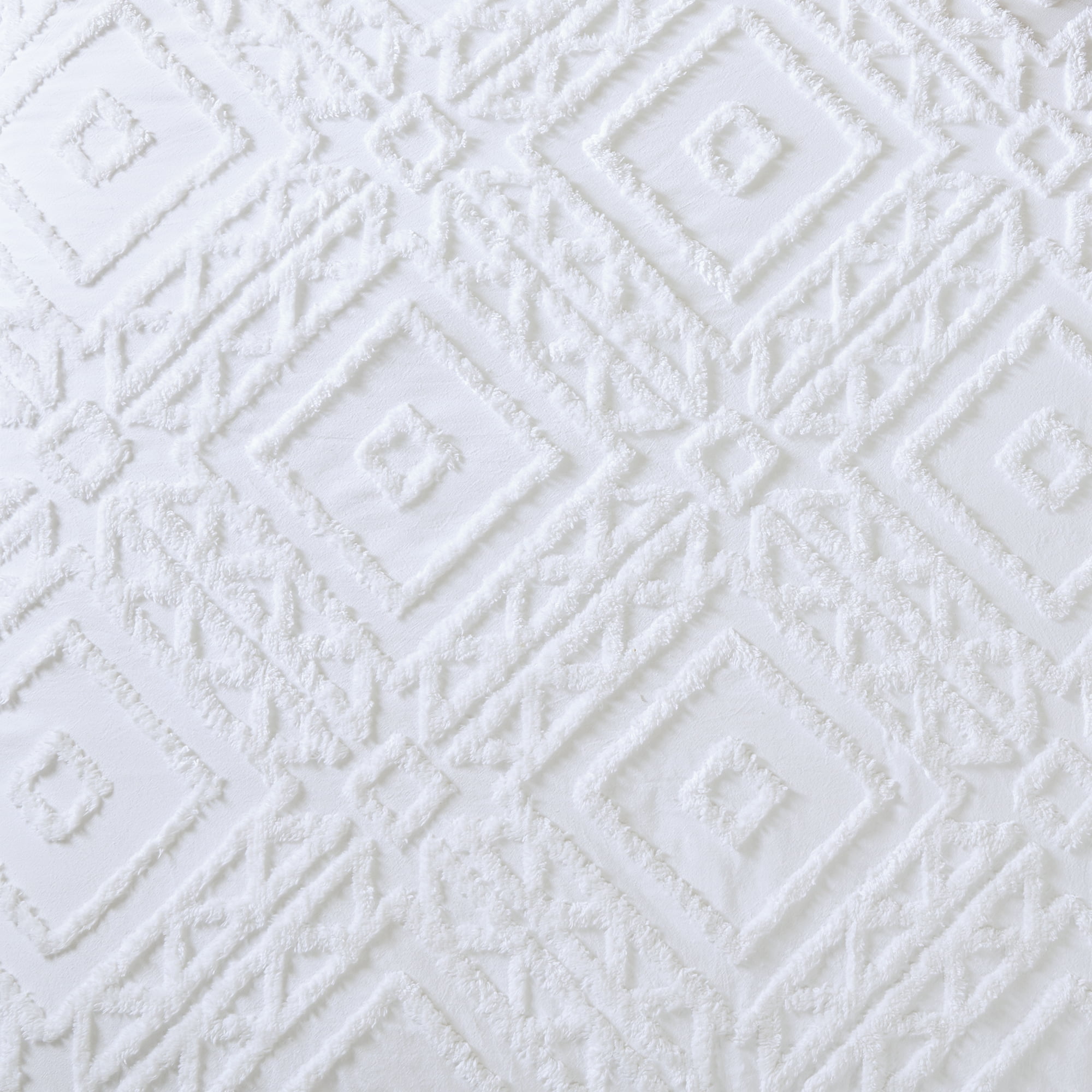 Better Homes & Gardens 3-Piece White Chenille Duvet Cover Set, King