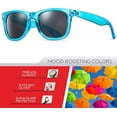 thumbnail image 2 of Translucent Frame Colorful Neon 80s Sunglasses for Men Women Reflective Mirrored Sun Glasses, 2 of 6