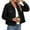 Black women's blazer jacket for work a1, variant on Women's Fall Winter Blazer Jackets Long Sleeve Button Down Collared Open Front Solid Casual Office Work Tops Trendy Outerwear, Orange 2XL