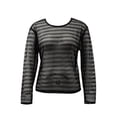 thumbnail image 1 of Ropa Playa Ocean Pacific para Mujer Blusa Corta Tejida Manga Larga Cuello Redondo Negro Talla CH, 1 of 4