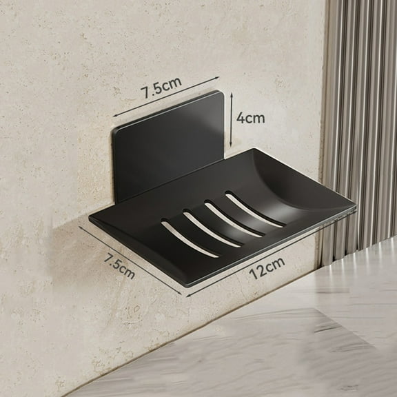 Carbon Steel Bathroom Shower Storage Soap Tray Rack Soap Tray Wall Mounted Drainage Soap Tray Box