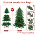 thumbnail image 3 of HestiNysus 6ft PE/PVC hybrid Christmas tree (steel wire + iron wire)with 300 UL tungsten lights, 3 of 7