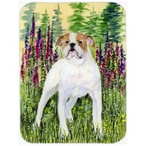 Caroline's Treasures English Bulldog Glass Cutting Board Large