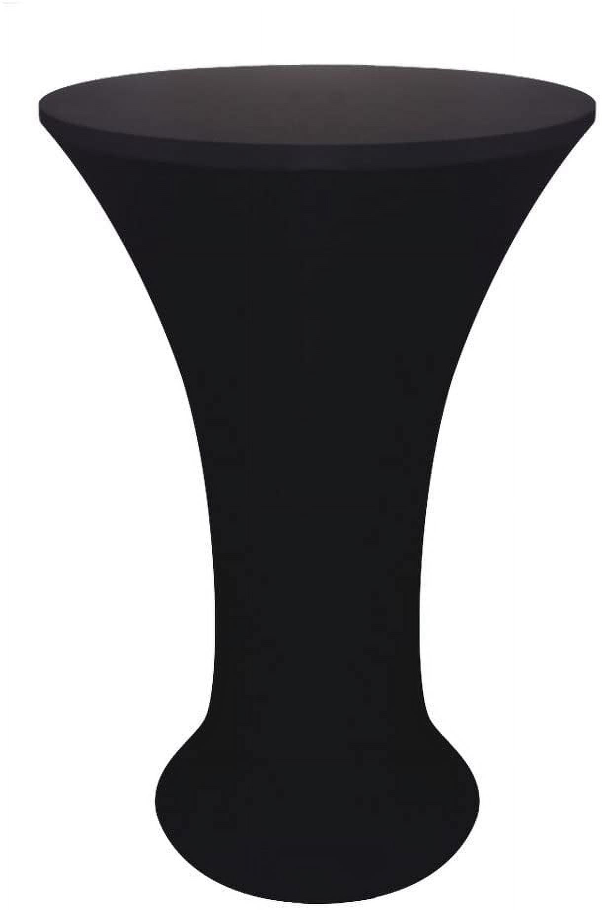 HSHDLDF JISEN Nappe de Cocktail en Spandex Ajustée Extensible Élastique 32x43 Pouces C-Black