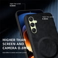 thumbnail image 5 of Allytechgroup Magnetic for Samsung Galaxy A16 5G Case, Compatible with MagSafe Support Magnetic Car Phone Mount PU Leather Slim Phone Case for Women Men for Samsung Galaxy A16 5G, Black, 5 of 8