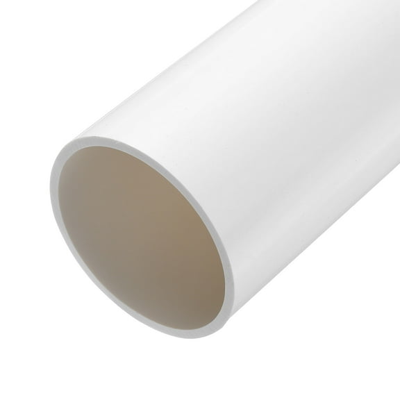 Uxcell Rigid Round Pipe 81.4mm ID 90mm OD 9" Length White High Impact