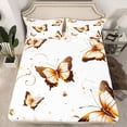 thumbnail image 2 of Manfei Flying Butterflies Boy Girl 4 Pieces Queen Sheet Sets,Exotic Style Ultra Soft Flat Sheet,Dreamy Princess Queen Fitted Sheet,Super Cozy Room Decor, 2 of 7