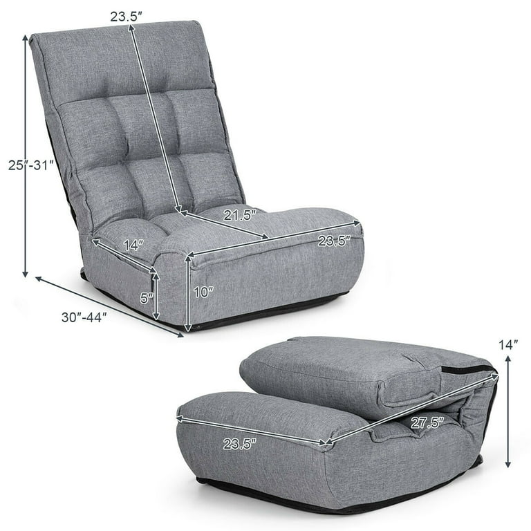Costway 4-Position Folding Lazy Sofa: Adjustable Backrest