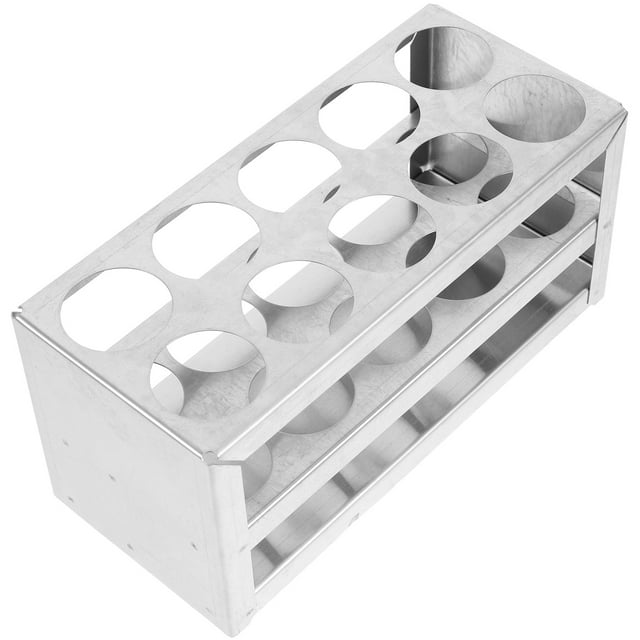 KAKOWELY Test Tubes Holder Sampling Tube Rack Metal Centrifuge Tube Organizer for Laboratory(10 Holes),7.09"X3.23"X3.15"