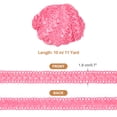 thumbnail image 2 of 11 Yard Braid Trim, 0.7" Wide Braid Lace Ribbon Gimp Trim Strap for DIY Craft Sewing Accessories Costume Home Decoration, Fluorescent Pink, 2 of 7