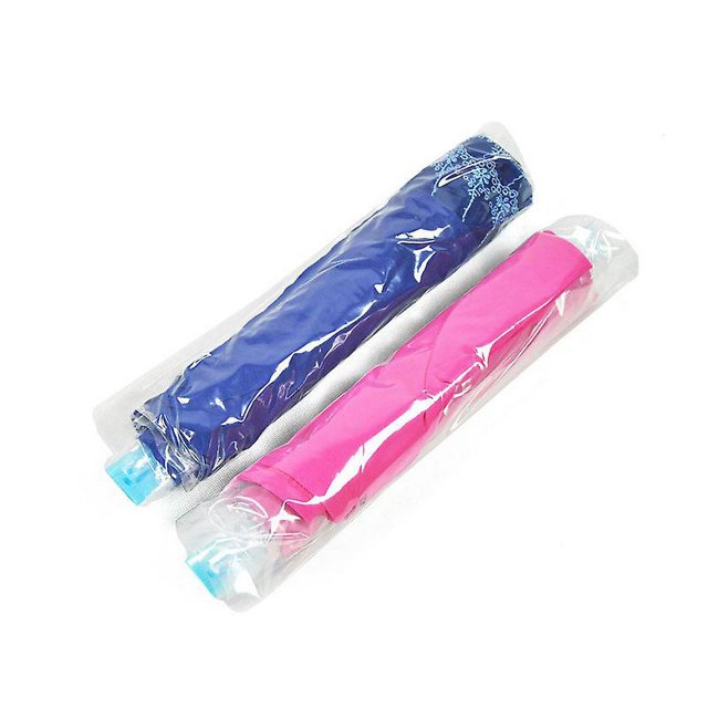 2 piezas 35*50 Bolsa de compresión al vacío enrollada a mano Bolsa de almacenamiento de viaje enrollada sin bomba de aire