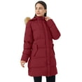 thumbnail image 5 of WenVen Women's Winter Coat Waterproof Puffer Jacket Hooded Winter Jacket Red XL, 5 of 7