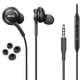 thumbnail image 1 of ElloGear OEM Earbuds Stereo Headphones for Samsung Galaxy S10 S10e Plus A31 A71 Cable - Designed by AKG - with Microphone and Volume Buttons (Black), 1 of 5