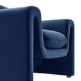 thumbnail image 6 of Armchair Accent Chair, Midnight Blue, Velvet, Living Kitchen Cafe Bistro Hospitality Restaurant, Modern Contemporary Boutique HB34902, 6 of 9
