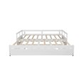 thumbnail image 4 of Kepooman Twin Size Wooden Extending Daybed with Trundle, 78.1"L x 41.8"W x 23.2"H, White, 4 of 15