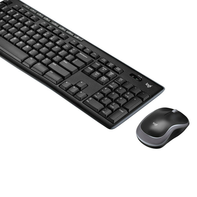 Logitech Combo de teclado inalámbrico y mouse inalámbrico con nueva  tecnología de receptor unificante y conexión de largo alcance de 2.4 GHz,  teclas