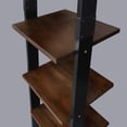 thumbnail image 3 of American Trails 5-Tier Leaning Ladder Bookcase with Solid American Gum Shelves - Black/Walnut, 3 of 12