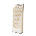 thumbnail image 4 of Zapatero de puerta para dormitorio, soporte para zapatos colgante de tela Oxford, plegable, para colocar sobre la puerta Beige 16 rejillas, 4 of 9