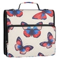 thumbnail image 5 of FORMRS Zipper Binder with Shoulder Strap 2-inch Ring 500 Sheet Capacity File Bag, Blue Butterflies, 5 of 5