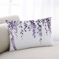 thumbnail image 2 of Purple Eucalyptus Leaves Throw Pillow Cover 24 x 36 Inch Decorative Pillow Cover Summer Leaf Watercolor Lumbar Pillowcase Seasonal Rectangle Cushion Case for Couch Sofa Bed Living Room, 2 of 7