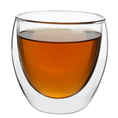 Thermal Drinking Cups Meigar Glass Coffee or Tea Mugs Drinking Glasses Double Wall Thermal Insulated Cups, Espresso Latte Cappuccino Stackable Glassware ()