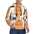 thumbnail image 2 of Salouo Funny Cats Pattern Men's Fall Hoodie Sweatshirt,Sport Hoodie with Pockets for Men Pullover Casual Hooded Sweatshirt-3X-Large, 2 of 7