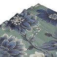 Dark Blue Floral on GreyishGreen Background Shower Curtain for