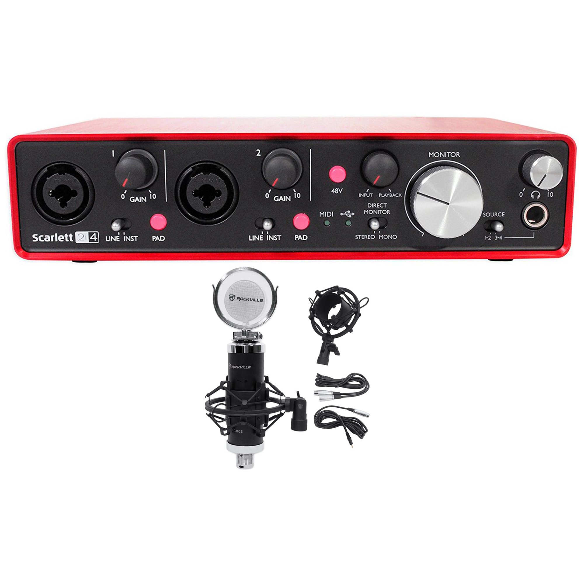 Focusrite SCARLETT 2I4 2nd Ge 192kHz USB Audio Recording Interface