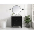 thumbnail image 6 of Elegant Decor Park Avenue 32" Solid Wood & Metal Single Bathroom Vanity in Black, 6 of 8