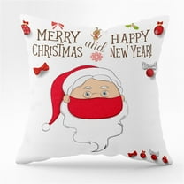 Hwkond Pillow Cases Standard Size Christmas Pillowcase Santa Claus Mask Christmas Tree Snowflake Peach Printed Sofa Pillowcase,(Up to 25% Off)MulticolorG