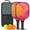 Black, variant on Pickleball Paddles Set Of 2, Fiberglass Surface, Fluid Smoke Aurora Art Style, 4 Balls & Bag