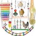 thumbnail image 1 of Chicken Toys for Coop 7PCS | Chicken Xylophone | Chicken Swing Set | Chicken Mirror Toy | Chicken Flexible Ladder | Chicken Vegetable String Bag and H, 1 of 5