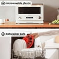thumbnail image 4 of EUSOAR Assiettes de Panier de Restauration Rapide avec Papier Parchemin, 12 Pcs 9.4"x5.9" Paniers de Service Alimentaires Réutilisables en Plastique Rouge et 10"x11 Pouces 100 Pcs Doublures en Papier Noir&Blanc pour Restaurant, Burgers et Frites, 4 of 7