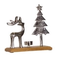 thumbnail image 4 of Northlight Reindeer and Tree Metal Christmas Tealight Holder - 10.5", 4 of 6