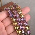 thumbnail image 5 of U8MO 10pcs Shiny Glossy Star Shape 13mm Faceted Colorful Crystal Glass Loose Beads-Golden Rose, 5 of 5