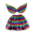 thumbnail image 3 of Conjunto de falda para niñas Strade Fareast Limited disfraz con alas de arcoíris 30 cm, 3 of 8