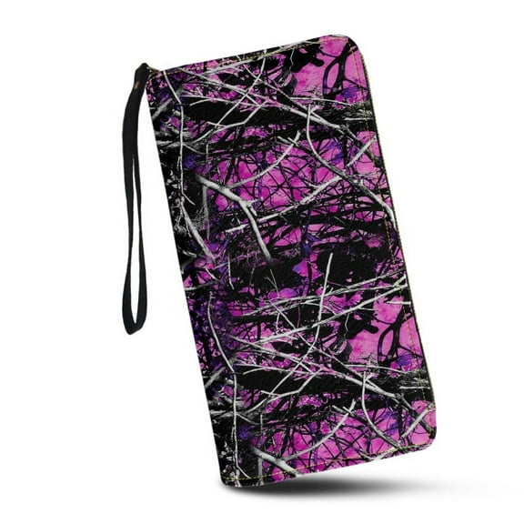 Hunting Design Gift Clutch Wristlet Women Long Wallet RFID Blocking Credit Card Holder PU Ladies Purse