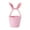 Pink, variant on Easter Basket with Handle Cute Plaid Fabric Storage Baskets with Bunny Ears Spring Rabbit Candy Tote Bag for Party Home Hunt Egg Game