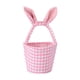 thumbnail image 1 of Decoraciones de Pascua, adornos de Pascua, regalos de Pascua, decoración de Pascua, linda canasta a cuadros con orejas de conejo, huevos de Pascua, dulces, regalo, almacenamiento, bolso de mano con pa, 1 of 5