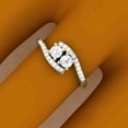 thumbnail image 4 of Dazzlingrock Collection 0.50 Carat (ctw) 14K Round Diamond Two Stone Bridal Engagement Ring 1/2 CT, Yellow Gold, Size 7, 4 of 4