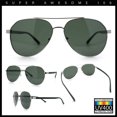 thumbnail image 2 of Mens Antiglare Polarized Lens Iconic Officer Metal Rim Pilots Sunglasses Silver Green - Green, 2 of 7