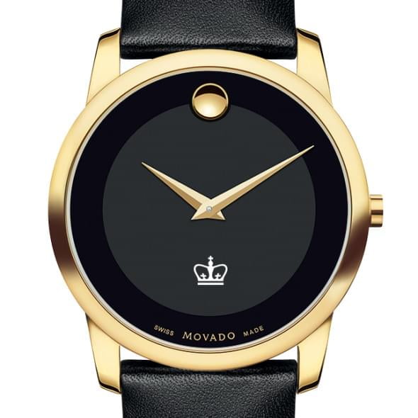 Movado Men's 2100005 Museum Classic Black Gold Tone Leather Strap W ...