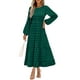 thumbnail image 1 of Vestido largo PRETTYGARDEN para mujer, otoño, primavera, verde oscuro, 1 of 8